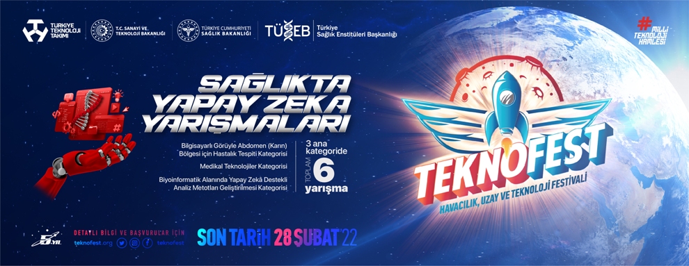 TEKNOFEST Sağlıkta Yapay Zekâ Yarışmaları’nın İkincisi  30 Ağustos-4 Eylül  2022 Tarihinde